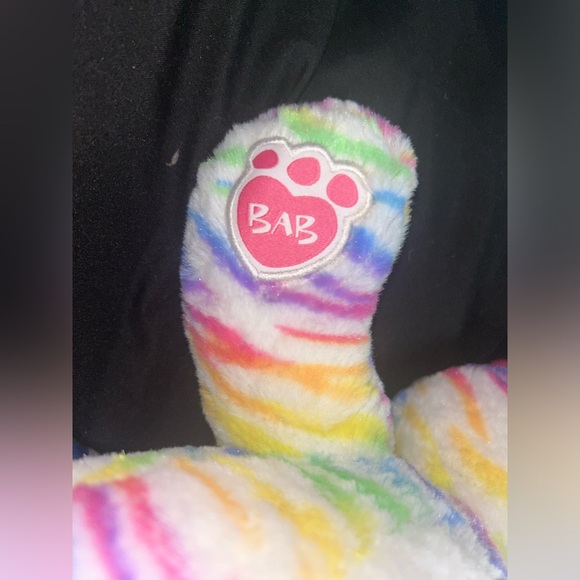 Penny the Rainbow Striped Tiger - Build A Bear stuffed animal plush - Picture 3 of 5